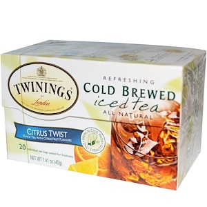Отзывы о Твайнингс, Cold Brewed Iced Tea, Citrus Twist, 20 Tea Bags, 1.41 oz (40 g)