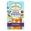 Twinings, Cold Brewed Iced Tea, Unsweetened Flavoured Black Tea, Mixed Berries, 20 Tea Bags, 1.41 oz (40 g)