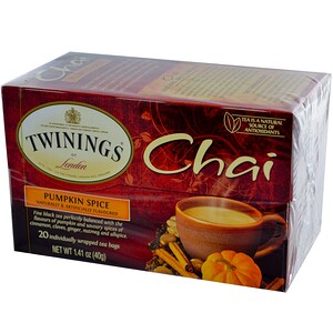 Отзывы о Твайнингс, Chai, Pumpkin Spice, 20 Tea Bags, 1.41 oz (40 g)