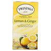 Твайнингс, Травяной чай, без кофеина, лимон и имбирь, 20 пакетиков, 1,32 унции (37,5 г)