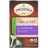 Twinings, 100% オーガニック ジャスミン入り緑茶, 20 ティーバッグ, 1.41 オンス (40 g)