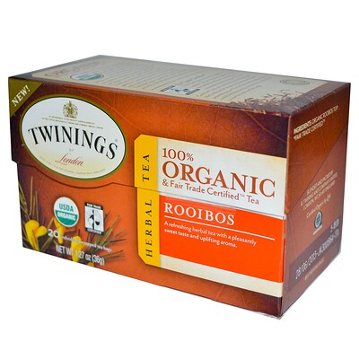 Twinings Органический травяной чай ройбуш, 20 чайных пакетиков, 36 г (1,27 унции)