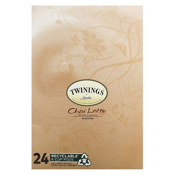 Twinings‏, Chai Latte Black Tea, 24 K-Cup Pods