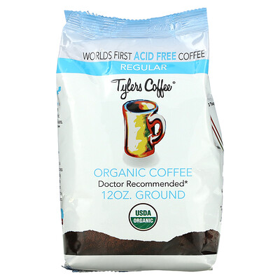 Tylers Coffees Органический кофе, обычный, молотый, 12 унций
