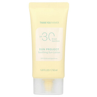 Thank You Farmer, Sun Project, Loção Solar Calmante, FPS 30, 50 ml (1,69 fl oz)