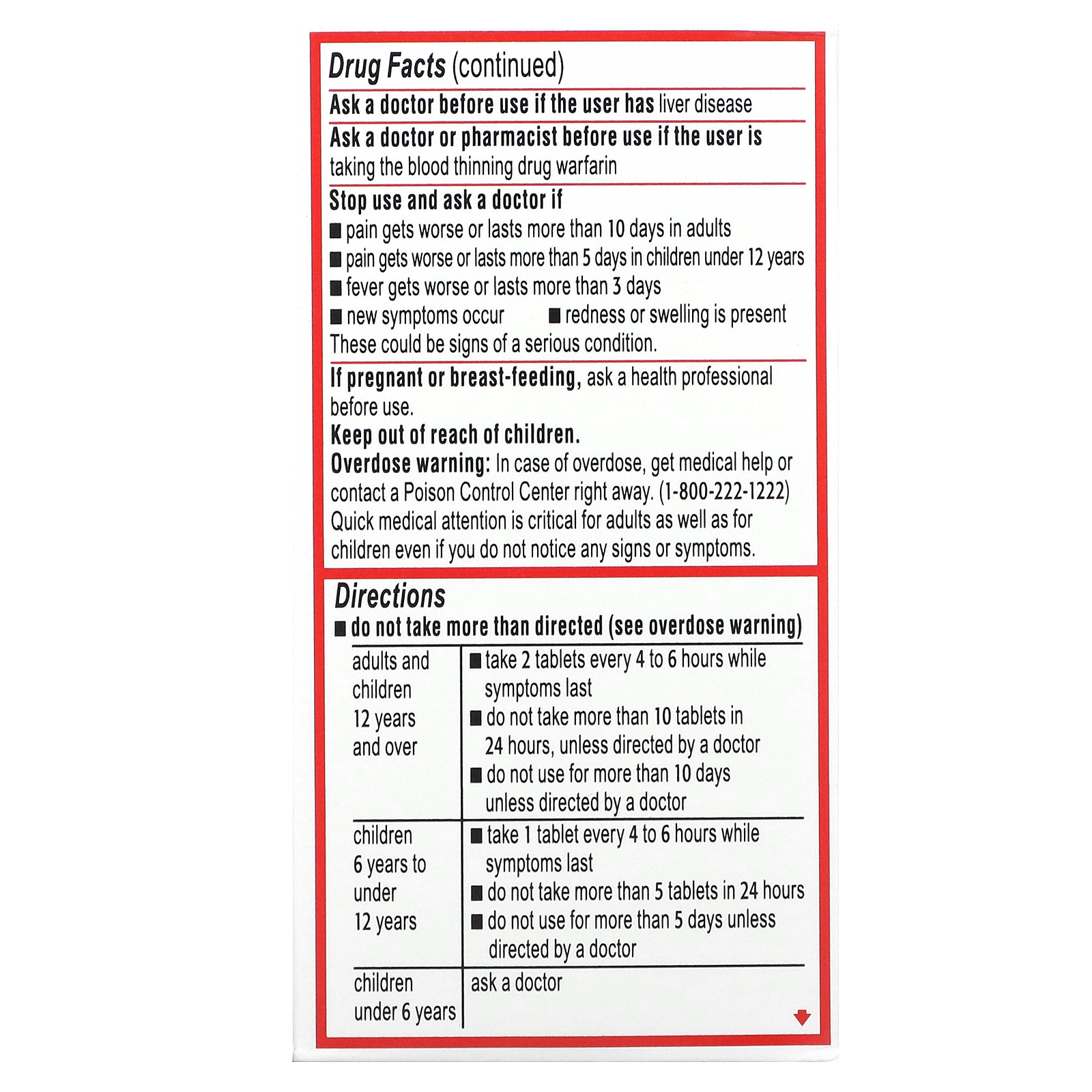 Tylenol, Regular Strength, Acetaminophen Pain Reliever Fever Reducer