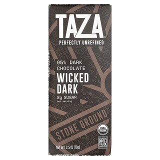 Taza Chocolate, 95% Chocolate Amargo, Sabor Cru, 70 g (2,5 oz)