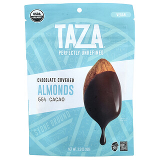 Taza Chocolate, Almendras con cobertura de chocolate, 55 % cacao, 99 g (3,5 oz)