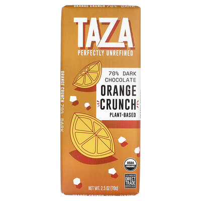 Taza Chocolate, Chocolate negro 70 %, Naranja crujiente, 70 g (2,5 oz)