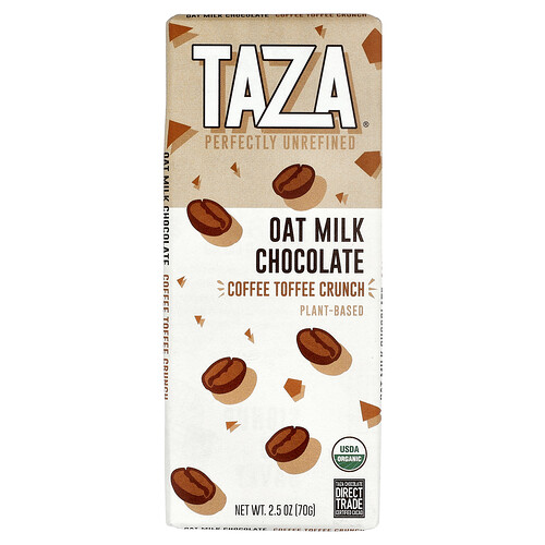 Taza Chocolate, Oat Milk Chocolate, Hafermilchschokolade, Kaffee-Toffee-Crunch, 70 g (2,5 oz.)