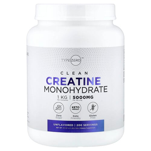 TypeZero, Clean, Creatine Monohydrate, Unflavored, 35 oz (1 kg)