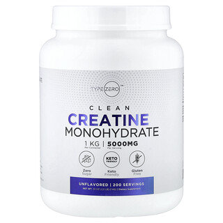 TypeZero, Puro, Creatina Mono-hidratada, Sem Sabor, 1 kg (35 oz)