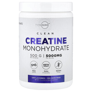 TypeZero, Clean, Creatine Monohydrate, Unflavoured, 500 g (17.6 oz)