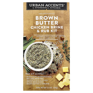 Urban Accents, 黄油鸡腌制与揉搓套装，3.5 盎司（100 克）
