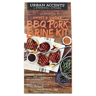 Urban Accents, Sada sladkého a kouřového BBQ vepřového slaného nálevu, 198 g