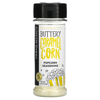 Urban Accents Popcorn, приправы с масляной карамелью, 64 г (2,25 унции)