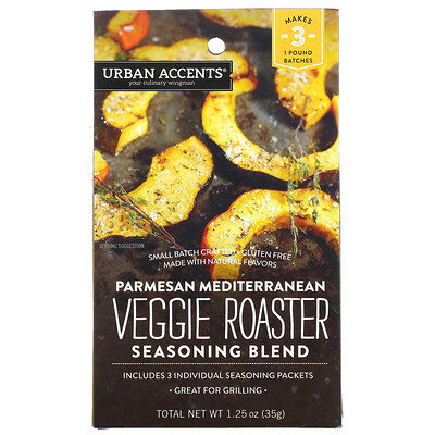 Urban Accents Смесь приправ Veggie Roaster, средиземноморский пармезан, 35 г (1,25 унции)
