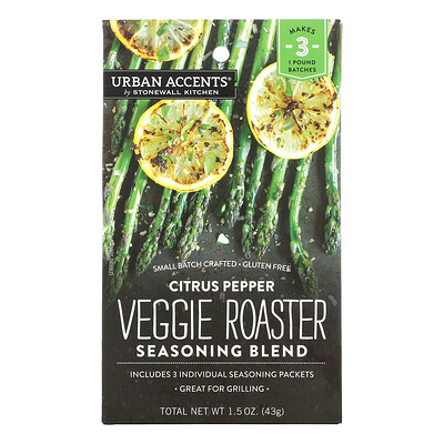 Urban Accents  Veggie Roaster Seasoning Blend  Citrus Pepper  1.5 oz (43 g)