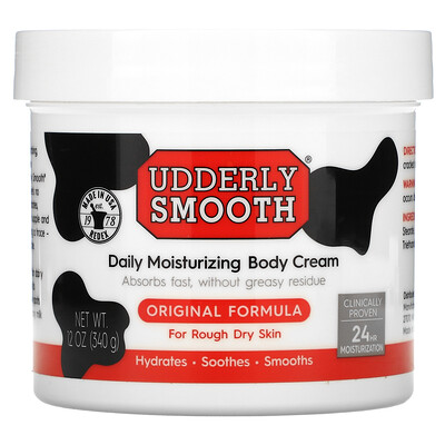 Udderly Smooth увлажняющий крем для тела для ежедневного применения, оригинальная формула, 340 г (12 унций)