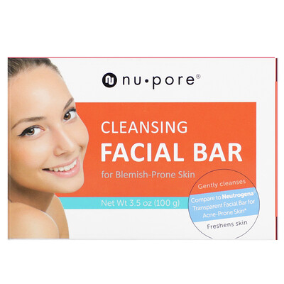 Nu-Pore Cleansing Facial Bar for Blemish-Prone Skin, 3.5 oz (100 g)