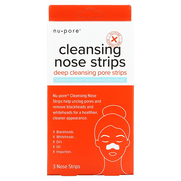 NuPore, Cleansing Nose Strips, 3 Nose Strips
