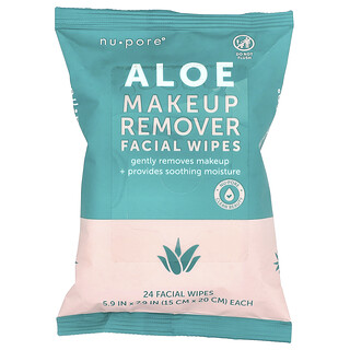 Nu-Pore, Aloe Makeup Remover Facial Wipes , 24 Wipes
