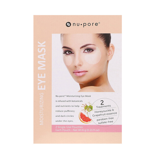 Nu-Pore‏, Moisturizing Eye Mask, 2 Single-Use Pouches, 6 g (0.21 fl oz) Each