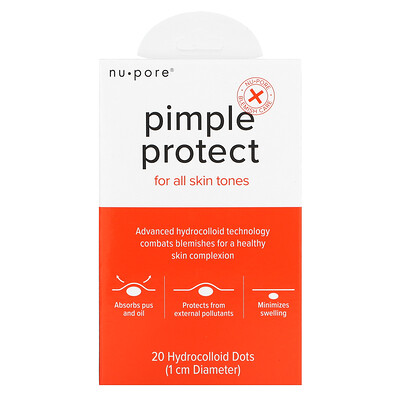 Nu-Pore Pimple Protect, 20 гидроколлоидных патчей