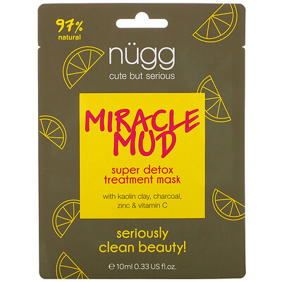 Nugg Miracle Mud, Super Detox Treatment Mask, 0.33 fl oz (10 ml)