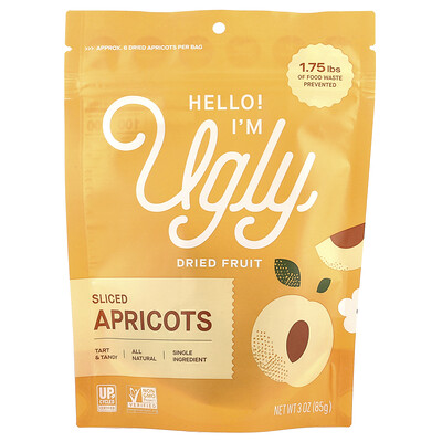 Hello! I'm Ugly Сухофрукты нарезанные абрикосы 85 г (3 унции)