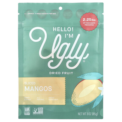 Hello! I'm Ugly  Dried Fruit  Sliced Mangos  3 oz (85 g)
