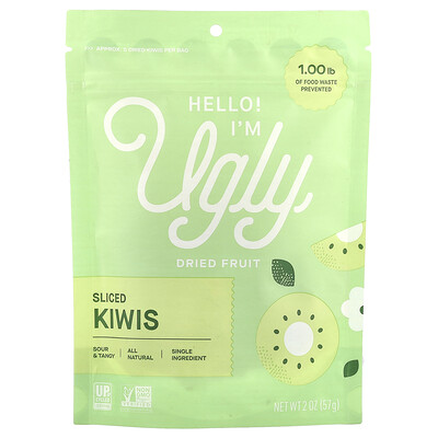Hello! I'm Ugly  Dried Fruit  Sliced Kiwis  2 oz (57 g)