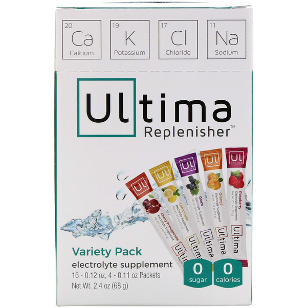 Ultima Replenisher, Complément en électrolytes, Assortiment, 20 sachets, 68 g