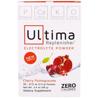 Ultima Replenisher, 電解質粉，櫻桃石榴味，20 袋，每袋 0.12 盎司（3.4 克）