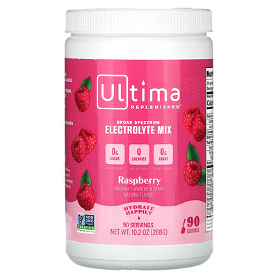 Ultima Replenisher  Electrolyte Mix  Raspberry  10.2 oz (288 g)