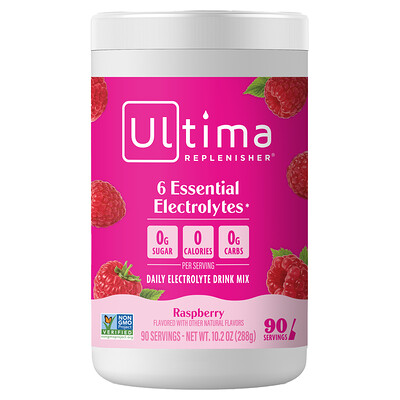 Ultima Replenisher, Mezcla de electrolitos, Frambuesa, 288 g (10,2 oz)