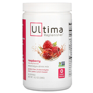 Ultima Replenisher, Electrolyte Drink Mix, Elektrolyt-Trinkmischung, Himbeere, 288 g (10,2 oz.)