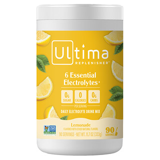 Ultima Replenisher, 日常電解質混合飲品，檸檬水味，11.7 盎司（333 克）