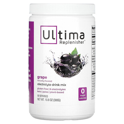 

Ultima Replenisher Смесь для приготовления напитка с электролитами, виноград, 306 г (10,8 унции)