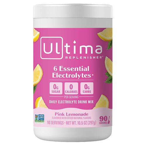 Ultima Replenisher Electrolyte Mix, Pink Lemonade, 9.5 oz (270 g)