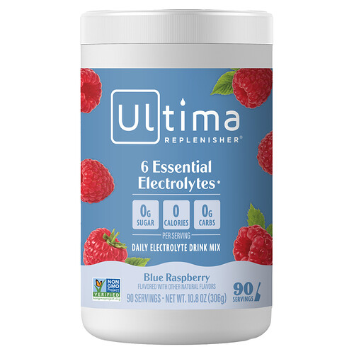Ultima Replenisher Electrolyte Mix, Blue Raspberry, 11.1 oz (315 g)