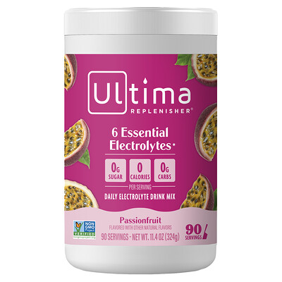 Product Image for Ultima Replenisher, Electrolyte Mix, Passionfruit, 11.4 oz (324 g)