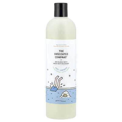 The Unscented Company, Baño de burbujas para niños, Sin fragancia, 500 ml (16,9 oz. líq.)