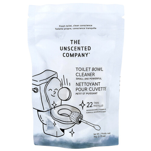 The Unscented Company Toilet Bowl Cleaner, Fragrance Free, 22 Tabs, 2.75 oz (78 g)