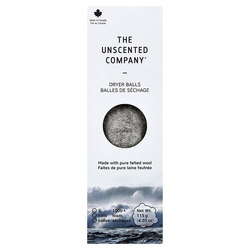 The Unscented Company Dryer Balls, 3 Balls, 115 g (4.05 oz)