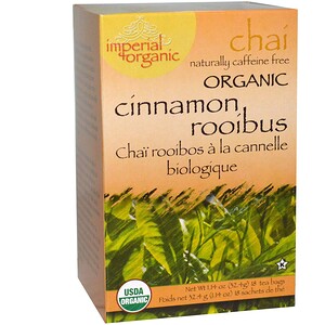Отзывы о Анкл Лис Ти, Imperial Organic, Cinnamon Rooibos Chai, Caffeine Free, 18 Tea Bags, 1.14 oz (32.4 g)