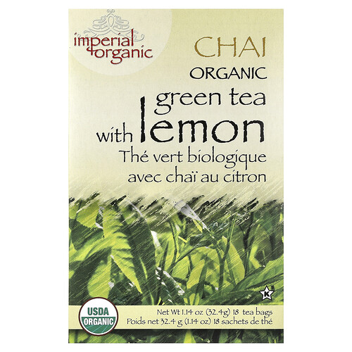 Uncle Lee's Tea, Imperial Organic, Green Tea with Lemon Chai, 18 Tea Bags, 1.14 oz (32.4 g)