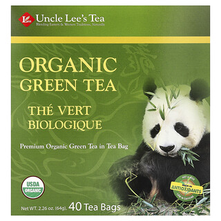 Uncle Lee's Tea, Organic Green Tea, 40 Tea Bags, 2.26 oz (64 g)