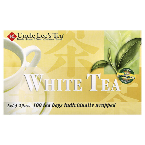Uncle Lee's Tea, Weißer Bio-Tee, 100 Teebeutel, 150 g (5,29 oz.)