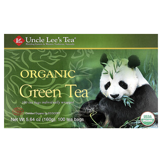 Uncle Lee's Tea, Thé vert biologique, 100 sachets de thé, 160 g